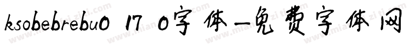 ksobebrebu0 17 0字体字体转换